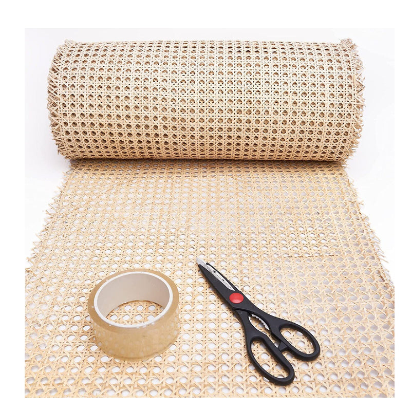 24 Width Cane Webbing 3.3Feet, Natural Rattan Webbing for Caning Projects,  Woven Open Mesh Cane for Furniture, Chair, Cabinet, Ceiling