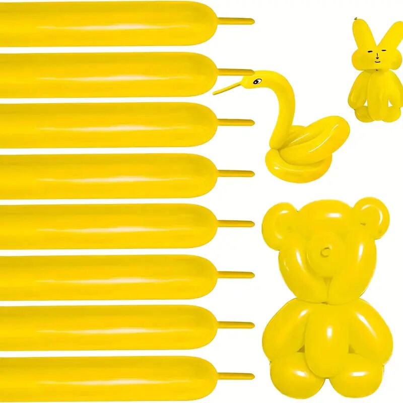 100pcs | Yellow 260 Balloons | Long Skinny Balloons Yellow Twisting Balloons For Balloon Garland | Pastel Yellow 260 Balloons