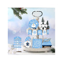 12 Pcs Christmas Tiered Tray Decor Winter Table Wooden Sign Decorations Xmas Tabletop Farmhouse Coffee Signs Ginger Man Snowmen Santa Decor