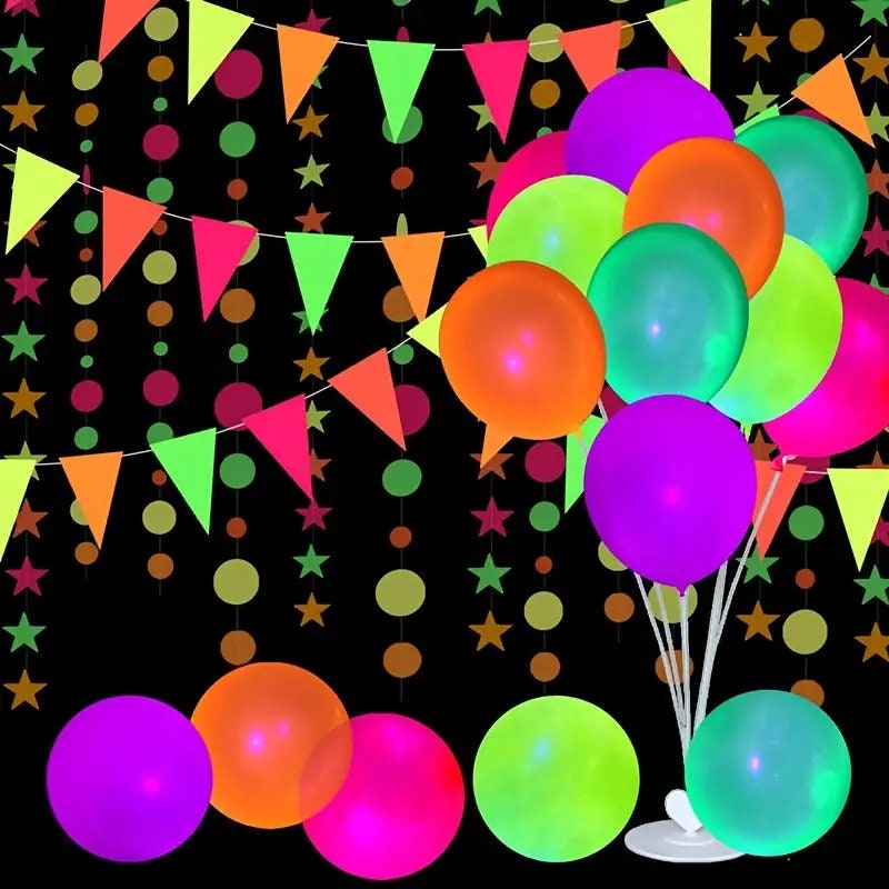 100pcs Fluorescent Balloon Night Party Decoration Glow Balloon Party Decoration