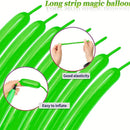 100pcs | Green 260 Balloons For Twisting Balloon Animal | Long Skinny Green Balloons For Modelling | Green Magic Balloon Animal Kit