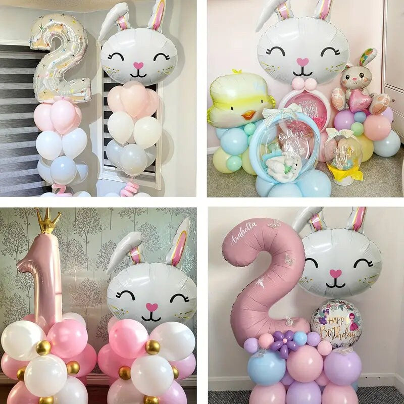 1PC Rabbit Bunny Foil Balloons Easter Decoration