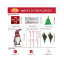 Christmas Decoration for Tiered Tray 15 PCS Christmas Table Decor Artificial Red Berry Sticks Christmas Gnomes Plush Balls