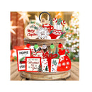 Christmas Tiered Tray Decor | 14pcs Christmas Farmhouse Tiered Tray Decoration | Christmas Decorations Indoor Green Christmas