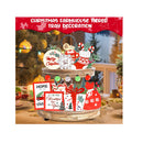 Christmas Tiered Tray Decor | 14pcs Christmas Farmhouse Tiered Tray Decoration | Christmas Decorations Indoor Green Christmas