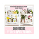 The Ultimate Farmhouse Tiered Tray Decor Set | Beautiful Year Round Seasonal & Holiday Decoration Bundle