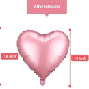 32pcs |Pink Heart Balloons 18 Inch Heart Shaped Foil Balloons Valentines Day Mylar Balloons For Valentines Day Wedding Engagement Decoration