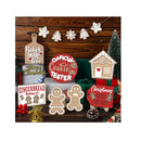 Christmas Tiered Tray Decor Sets Farmhouse Cute Gingerbread Man Wood Signs Rustic Tiered Tray Decorations