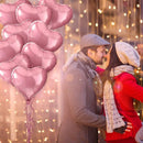 32pcs |Pink Heart Balloons 18 Inch Heart Shaped Foil Balloons Valentines Day Mylar Balloons For Valentines Day Wedding Engagement Decoration