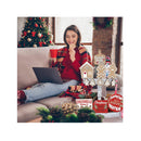 Christmas Tiered Tray Decor Sets Farmhouse Cute Gingerbread Man Wood Signs Rustic Tiered Tray Decorations