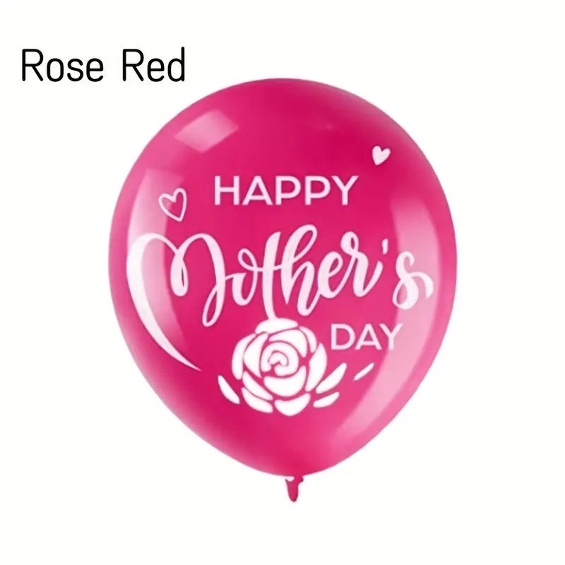 16pcs, Balloons (12'') | Latex Balloons, Happy Mother's Day I Love You Best Mom Ever Pink Balloons | Toys For Scene Decor | Room Decor