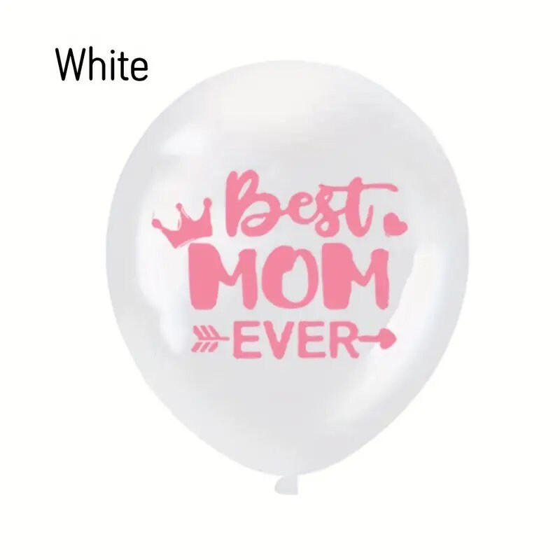16pcs, Balloons (12'') | Latex Balloons, Happy Mother's Day I Love You Best Mom Ever Pink Balloons | Toys For Scene Decor | Room Decor