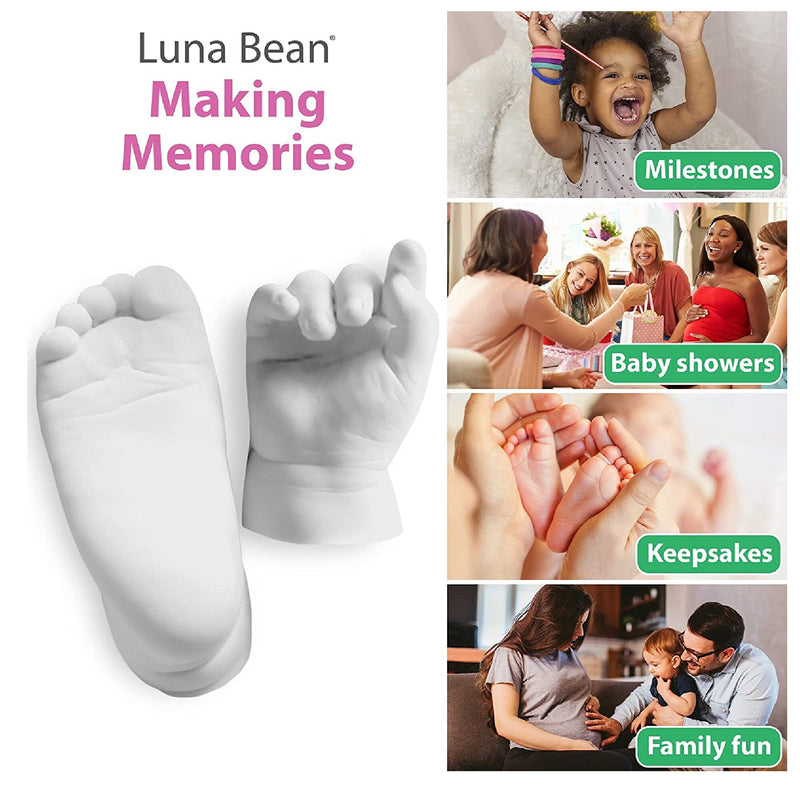 Luna Bean Baby Handprint & Baby Footprint Kit - Fun & Easy DIY Ornamen –  Luna Bean - Casting Keepsakes