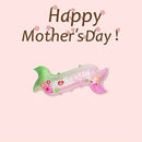 1pc | New Three-dimensional Aluminum Film Special-shaped Balloons | Pink Green Gradient Style Mother's Day Banner Atmosphere Balloons