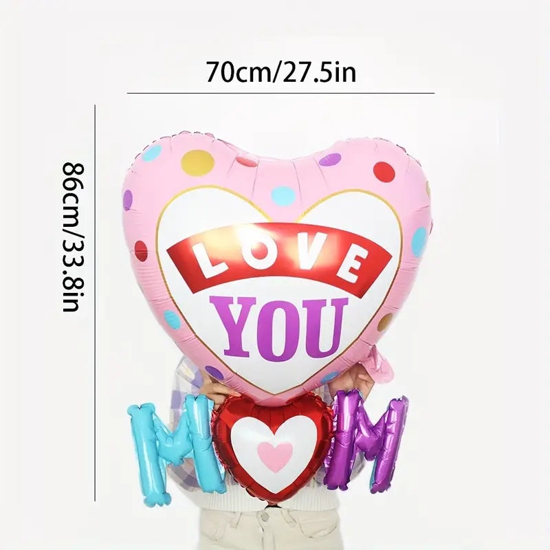 Set | Happy Mother's Day Balloons Party Decorations Supplies Mother's Day Best Mom Ever Mom Day Foil Balloons For Happy Mothers Day Birthday