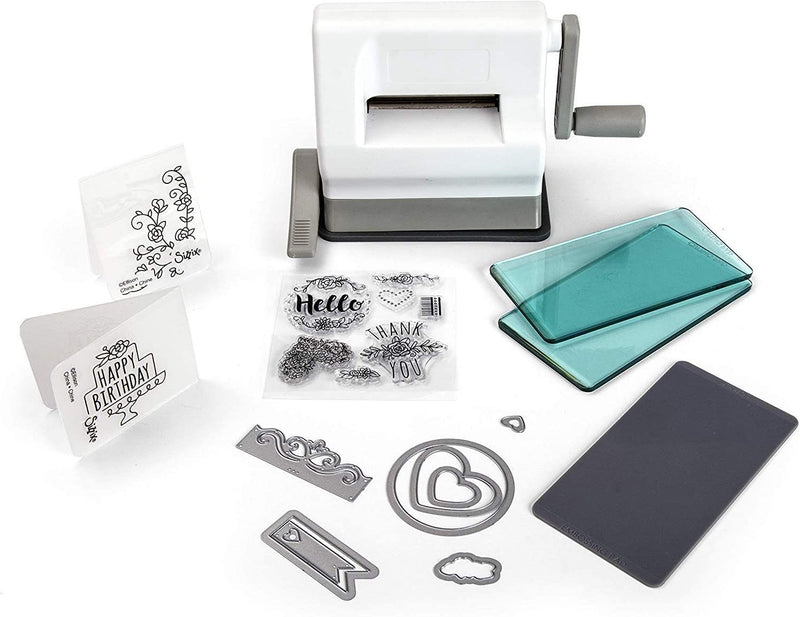 Sizzix Sidekick Starter Kit 661770 Portable Manual Die Cutting & Embossing Machine for Arts and Crafts