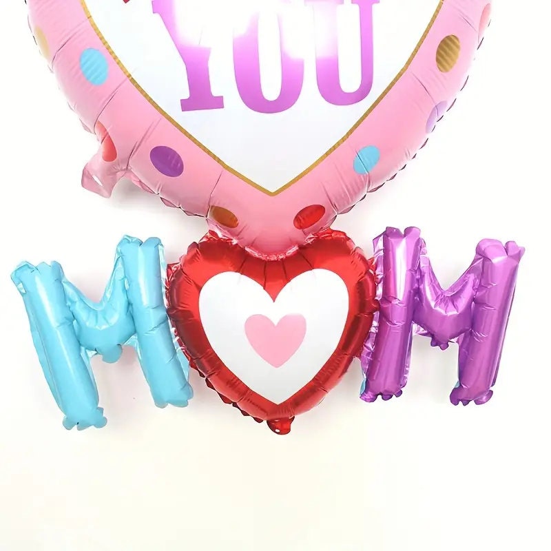 Set | Happy Mother's Day Balloons Party Decorations Supplies Mother's Day Best Mom Ever Mom Day Foil Balloons For Happy Mothers Day Birthday