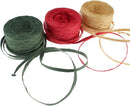 CREATRILL 3 Rolls Red Green Kraft 1/4" by 492 Feet Raffia Ribbon/String | 164Feet Each Roll, Packing Paper Twine for Christmas