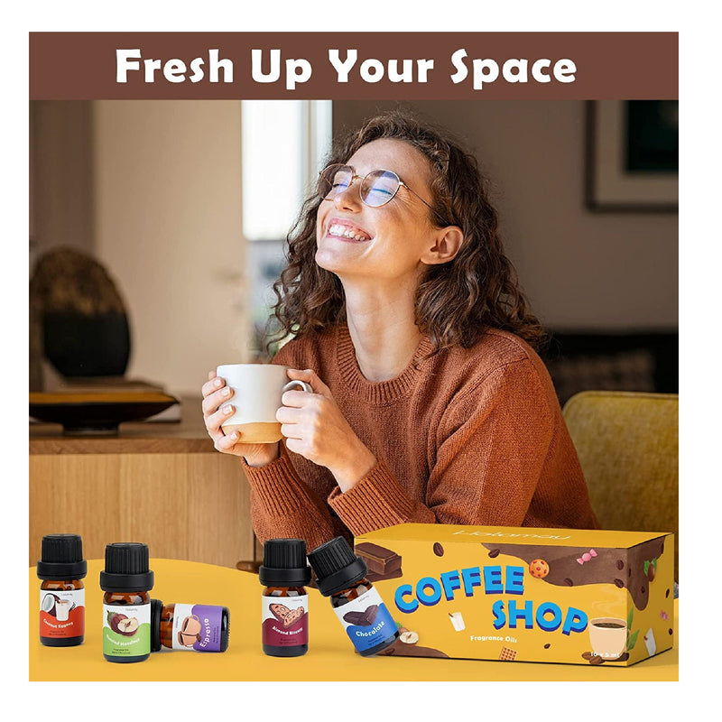 Coffee Shop Aromatic Oil To Make Candles And Soaps | Holamay Premium Scented Oils 10 x 5ml - Espresso