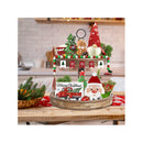 Cocomong Christmas Decor | Christmas Tiered Tray Decor | Farmhouse Serving Tray Winter Holiday Decorations