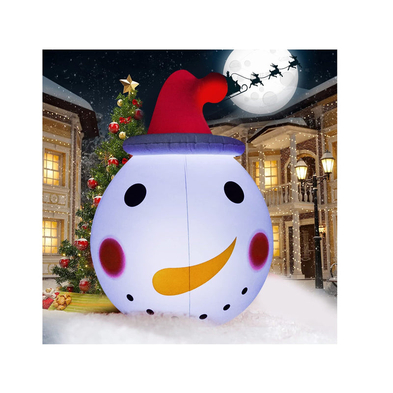 IOKUKI 36 Inch Christmas Inflatables Snowman Outdoor Decorations | Light Up PVC Inflatable Christmas Balls with Light