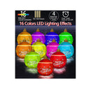 IOKUKI Light Up PVC Inflatable Christmas Ball with Large Weight Stand Firmly on The Yard