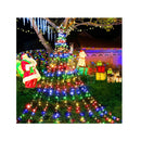 Outdoor Christmas Decorations Waterfall Lights 344 LED 8 Modes Tree Light Gift | Plug in Clear Wire Waterproof Patio Light Decor