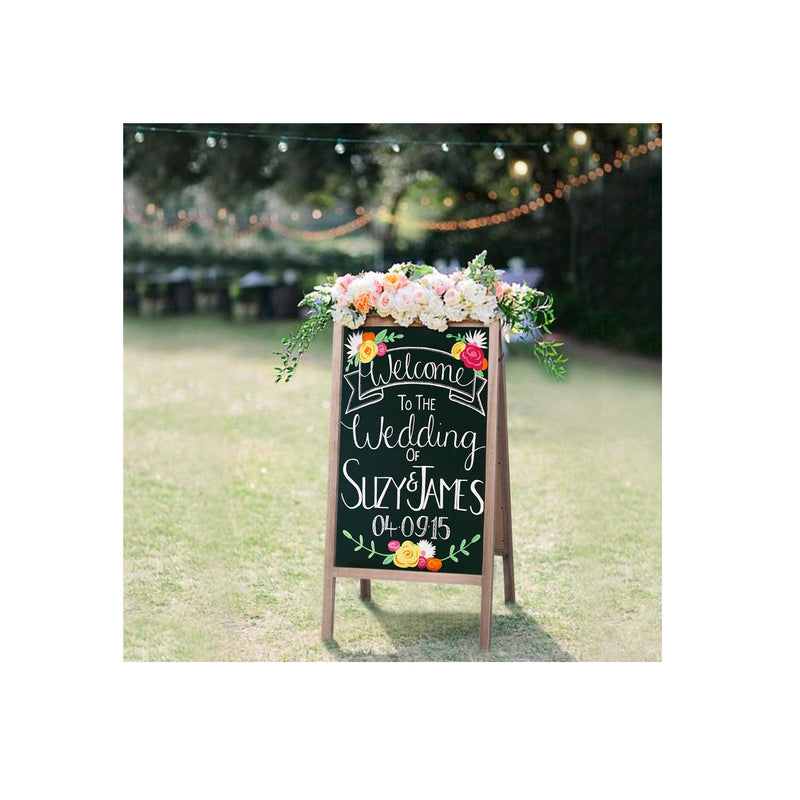 RHF Chalkboard Framed Sidewalk Sign | Sandwich Rustic Restaurant Menu Display