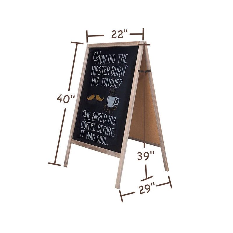 RHF Chalkboard Framed Sidewalk Sign | Sandwich Rustic Restaurant Menu Display