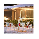 HOURLEEY Christmas Decoration Outdoor 60 Light Up Deer Family | 3-Piece Set 2D Waterproof Plug in Reindeer