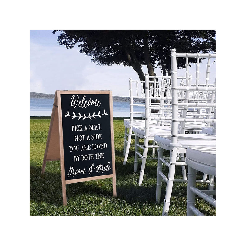 RHF Chalkboard Framed Sidewalk Sign | Sandwich Rustic Restaurant Menu Display