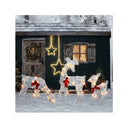 HOURLEEY Christmas Decoration Outdoor 60 Light Up Deer Family | 3-Piece Set 2D Waterproof Plug in Reindeer