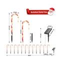 RECHOO Outdoor Christmas Decorations | 12 Pack Solar Christmas Candy Cane Lights with Wireless