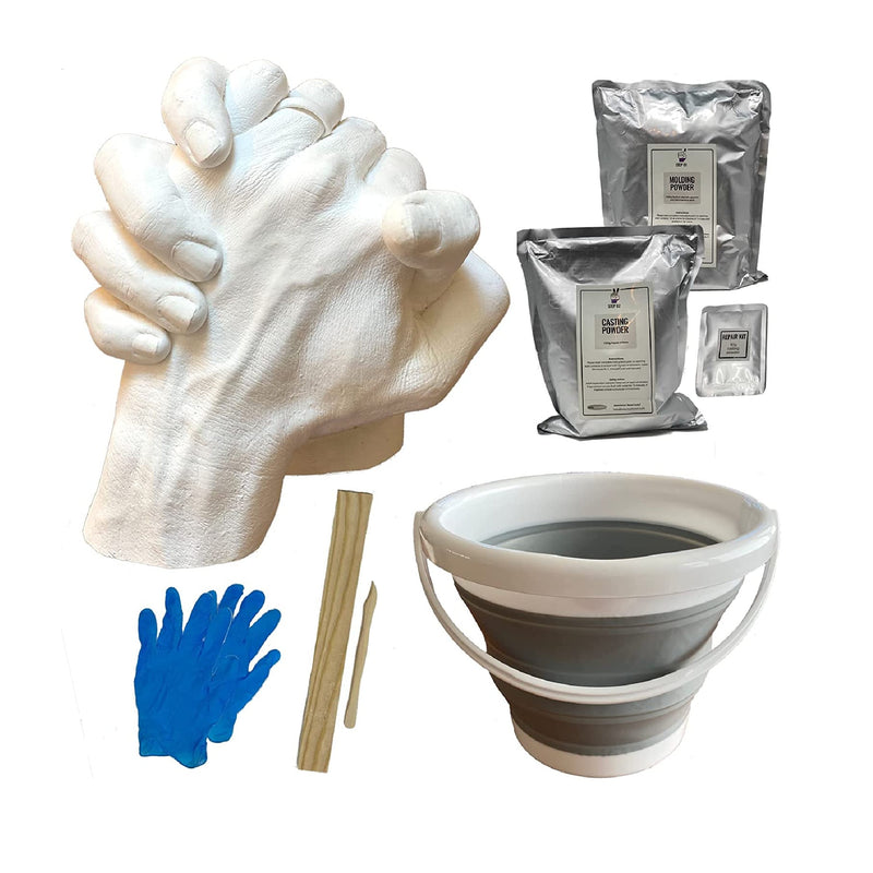 DIY Hand Casting Kit (Large) with Reusable Collapsible Bucket