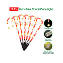 RECHOO Outdoor Christmas Decorations | 12 Pack Solar Christmas Candy Cane Lights with Wireless