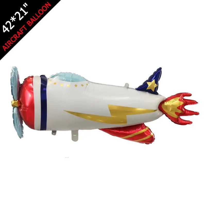 Airplane Balloons Birthday Balloons Large Helium Foil Balloon Plane Theme Lovely Cartoon Decor Aircraft Balloon Photo Props For Kids Boys