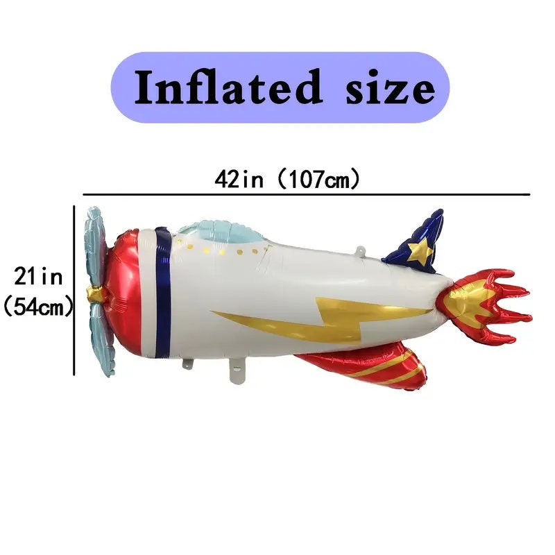 Airplane Balloons Birthday Balloons Large Helium Foil Balloon Plane Theme Lovely Cartoon Decor Aircraft Balloon Photo Props For Kids Boys
