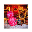 30 Inch Light up Giant Christmas PVC Inflatable Decorated Ball Ornaments Xmas Blow up Christmas Ball Decorations