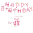 31pcs Ballet Princess Set Party Dessert Table Decoration Baby Birthday Party Decoration Kids Party Balloon Set | Scene Decor | Room Decor