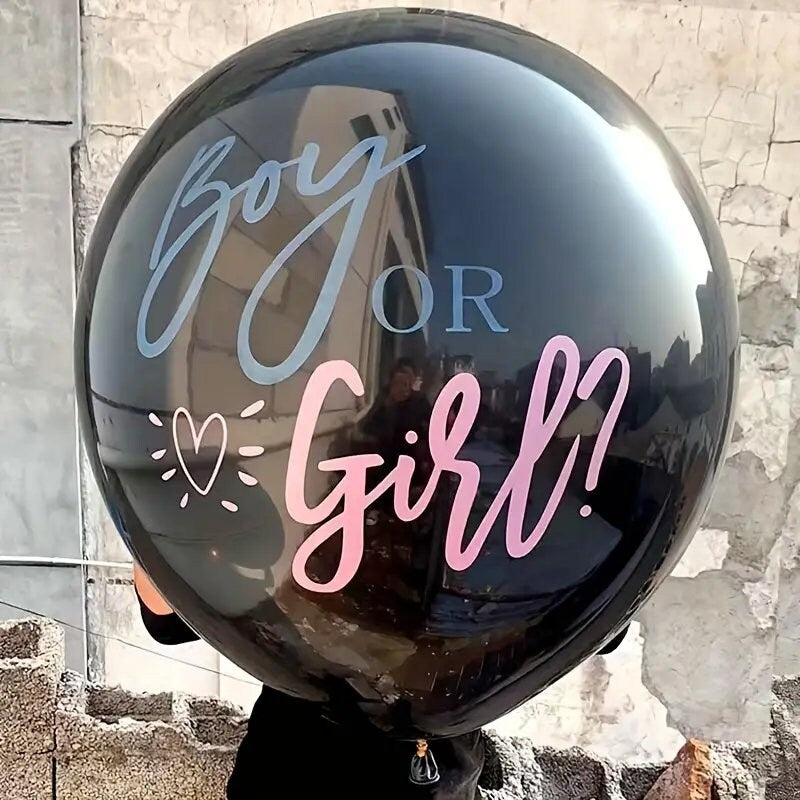 1pc | Round Gender Reveal Balloon |36"  Boy Or Girl Baby Decoration | Boys And Girls Party Decoration | Birthday Balloons | Birthday Party