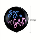 1pc | Round Gender Reveal Balloon |36"  Boy Or Girl Baby Decoration | Boys And Girls Party Decoration | Birthday Balloons | Birthday Party