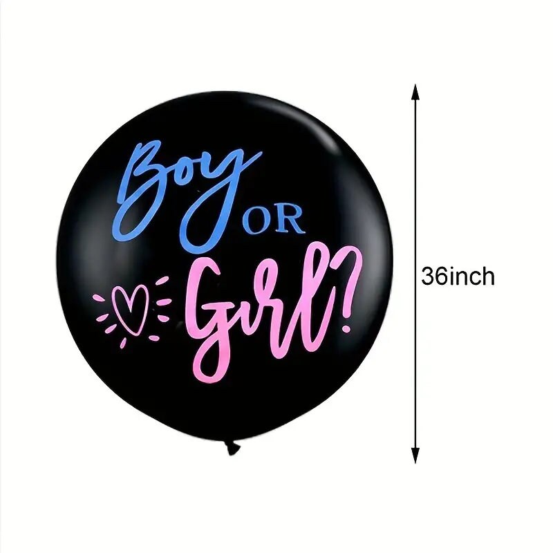 1pc | Round Gender Reveal Balloon |36"  Boy Or Girl Baby Decoration | Boys And Girls Party Decoration | Birthday Balloons | Birthday Party