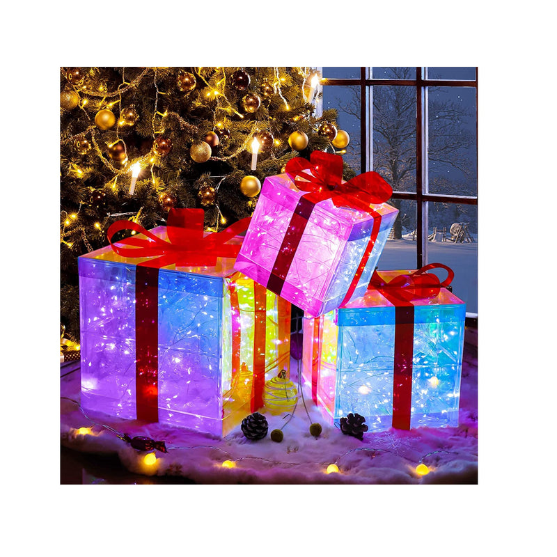 Outdoor Stackable Lighted Christmas Gifts