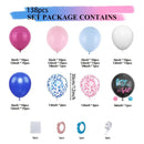 138pcs Gender Reveal Balloon Party Balloon Decoration Gender Reveal Balloon Arch For Baby Shower Supplies