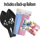 2pcs Baby Gender Reveal Balloon Black Giant Balloons With Pink And Blue Heart Shape Confetti For Boy Or Girl 36in Big Black Balloons