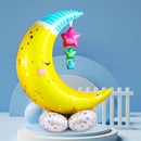 1pc Stars With Moon Aluminum Film Balloon Birthday Decoration Arrangement Floating Air Balloon