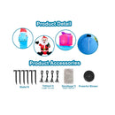 10 Ft Long Christmas Inflatable Decorations | Huge Inflatable Santa Claus Gift Decors Built-in LED Lights