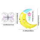 1pc Stars With Moon Aluminum Film Balloon Birthday Decoration Arrangement Floating Air Balloon