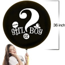 2pcs Baby Gender Reveal Balloon Black Giant Balloons With Pink And Blue Heart Shape Confetti For Boy Or Girl 36in Big Black Balloons