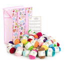 60 Yarn Skeins Total 1312 Yards Acrylic Yarn For Knitting And Crochet | String Bag For Storage